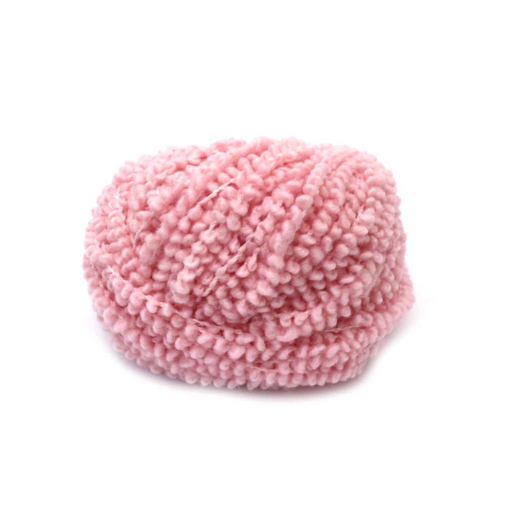 Pink Holiday Yarn – 45% Wool, 45% Acrylic, 10% Polyester – 100 g (55 m) – Perfect for Cozy Knitting, Crochet & Creative DIY Projects
