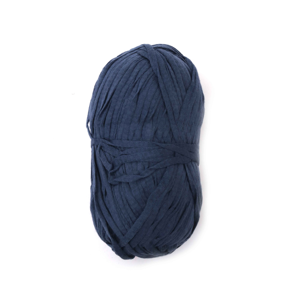 Soft Denim Blue Color Weekend Yarn – 100% Natural Cotton – 100 g (90 m) – Perfect for Light Knitting, Crochet & Summer Creations