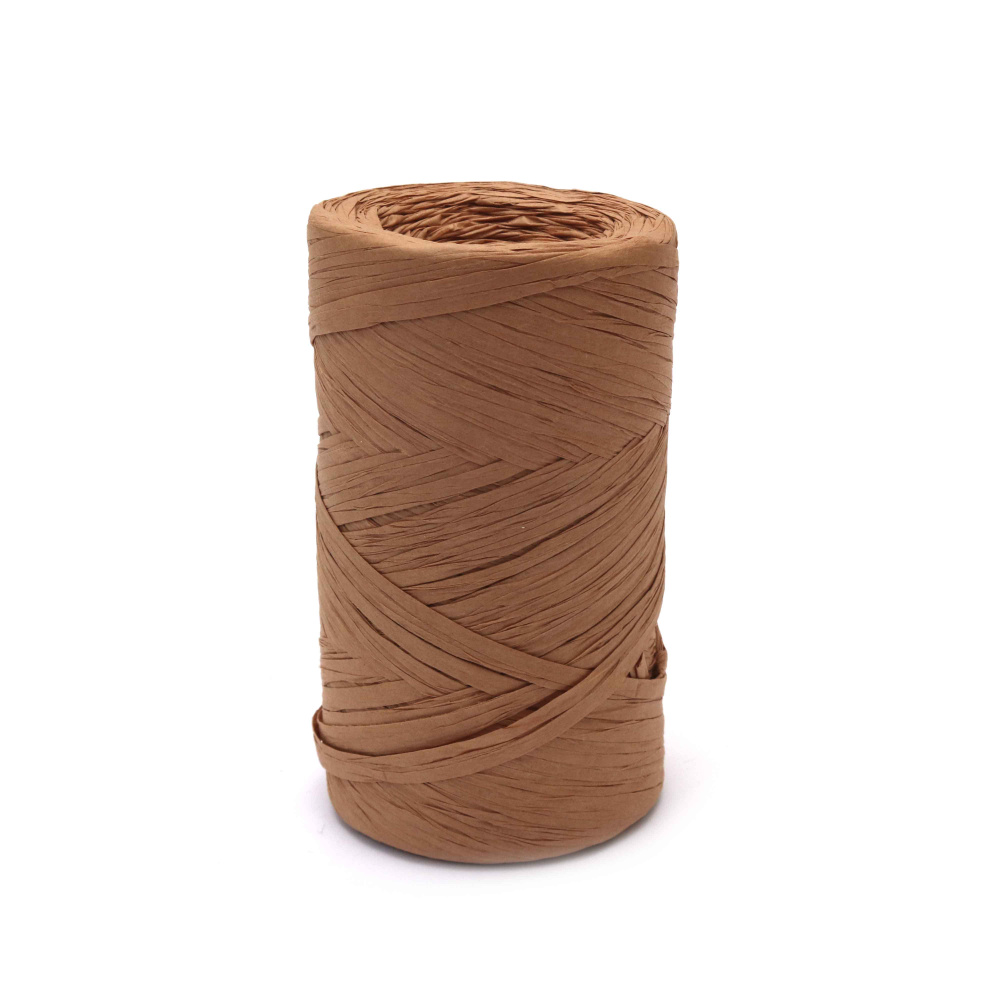 Fir de rafie din hârtie, ușor – bej deschis – 100 g (150 m) – perfect pentru ambalare cadouri naturale, țesut și decorațiuni DIY/handmade
