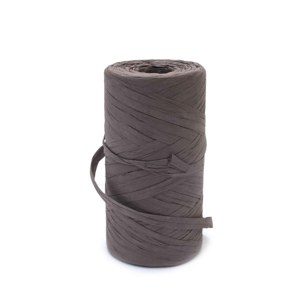 Fir ecologic din hârtie ușoară tip rafie – Gri – 100 g (150 m) – Ideal pentru ambalaje cadou elegante, împletire și decorațiuni DIY minimaliste