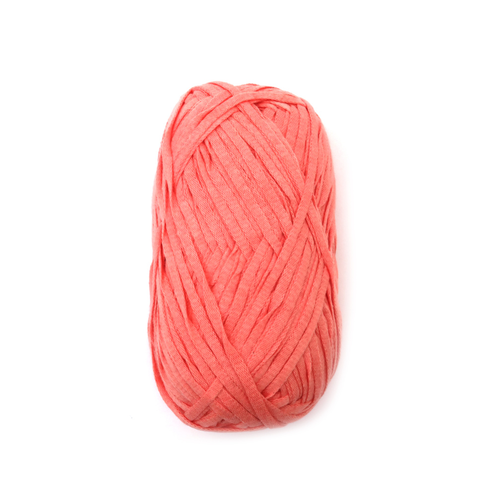 Fir de bumbac 100% Soft Weekend – 100 g / 90 m, culoare somon, perfect pentru tricotat, croșetat și proiecte handmade de îmbrăcăminte sau decorațiuni pentru casă