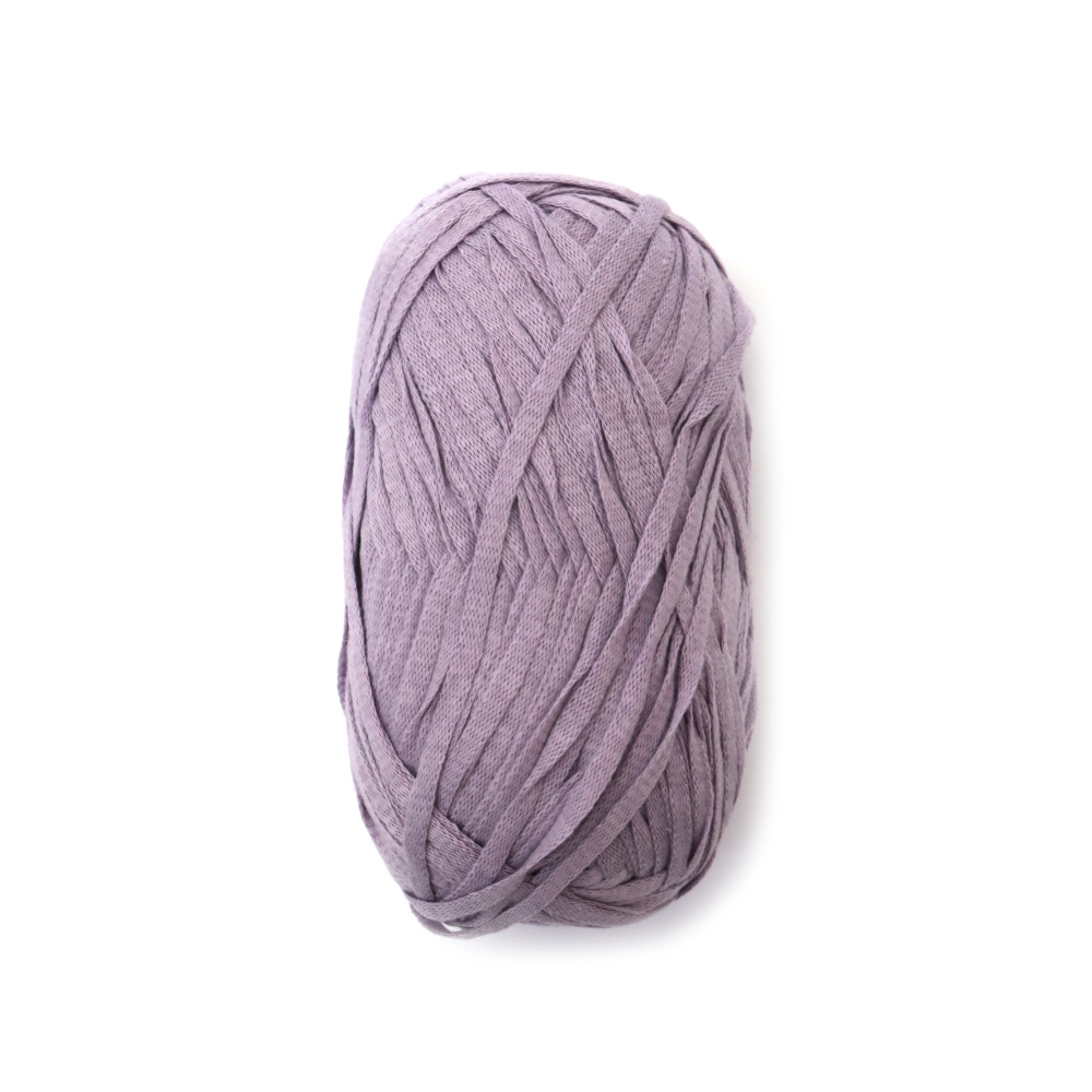 Fir Weekend Yarn din bumbac 100% – 100 g / 90 m, culoare mov deschis, ideal pentru tricotat, croșetat și proiecte handmade boho sau de primăvară