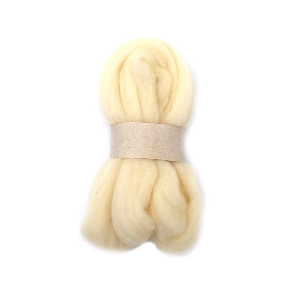 100% Wool Felt Strip, 1500 mm, Extra Quality, White - 50 grams