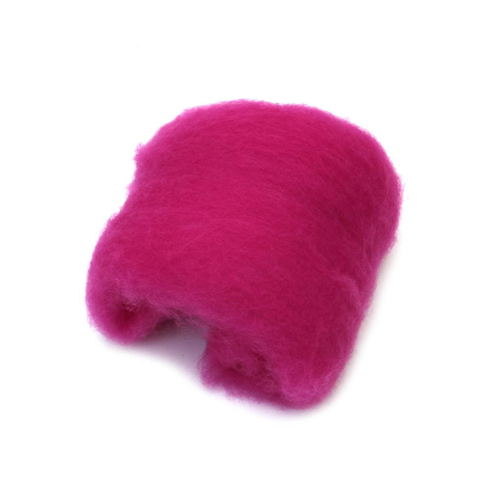 Lână Merinos pentru Împâslit Ciclamen – 50 g Fibră Moale Premium pentru Proiecte DIY, Artă și Design Textil