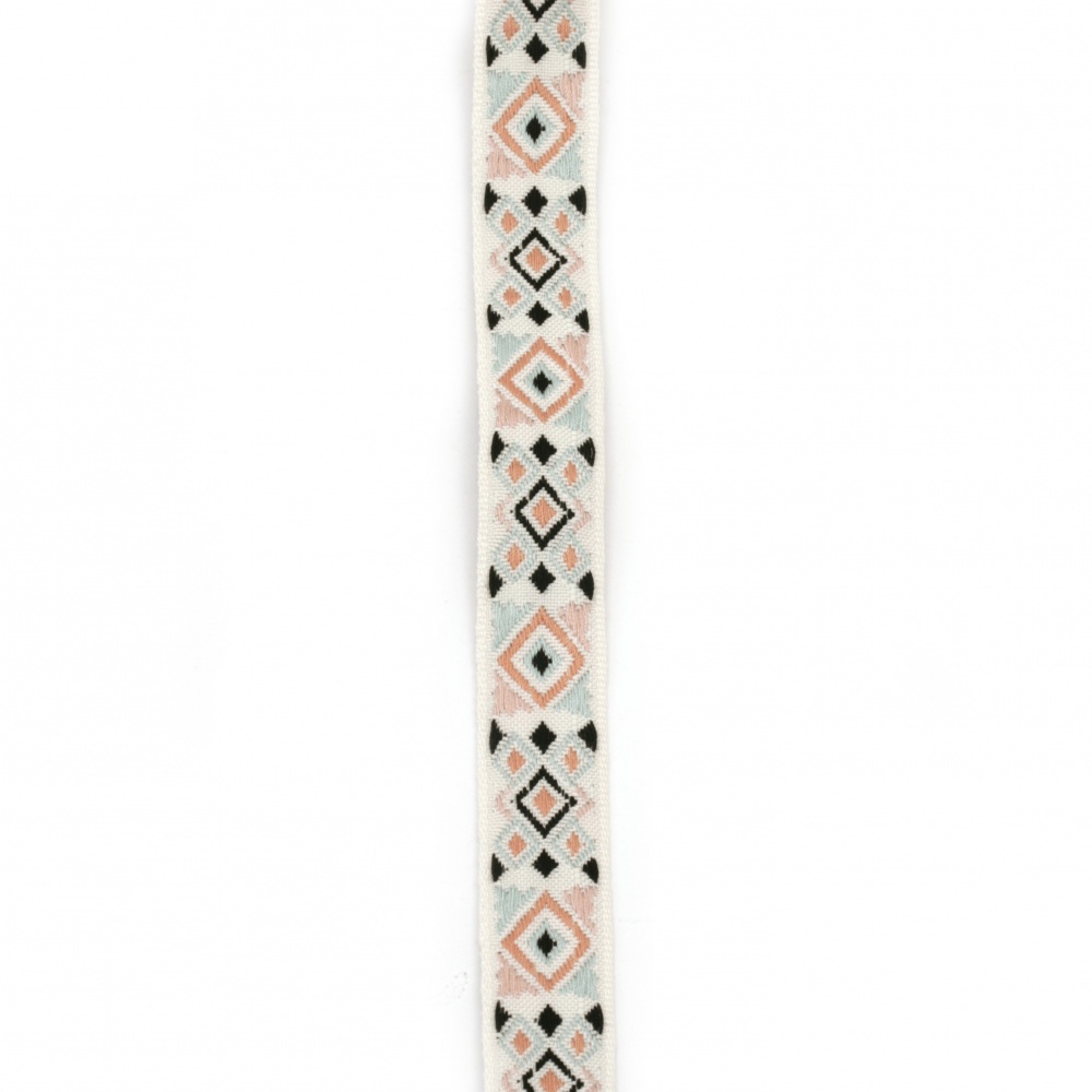 Embroidered Jacquard Ribbon Trim / Width: 20 mm - 1 meter