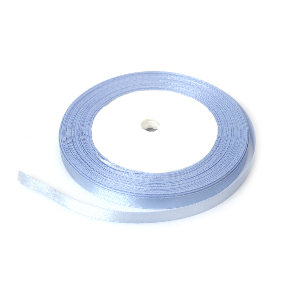 Pastel Blue Satin Decorative Trim, 6 mm, ~22 Meters