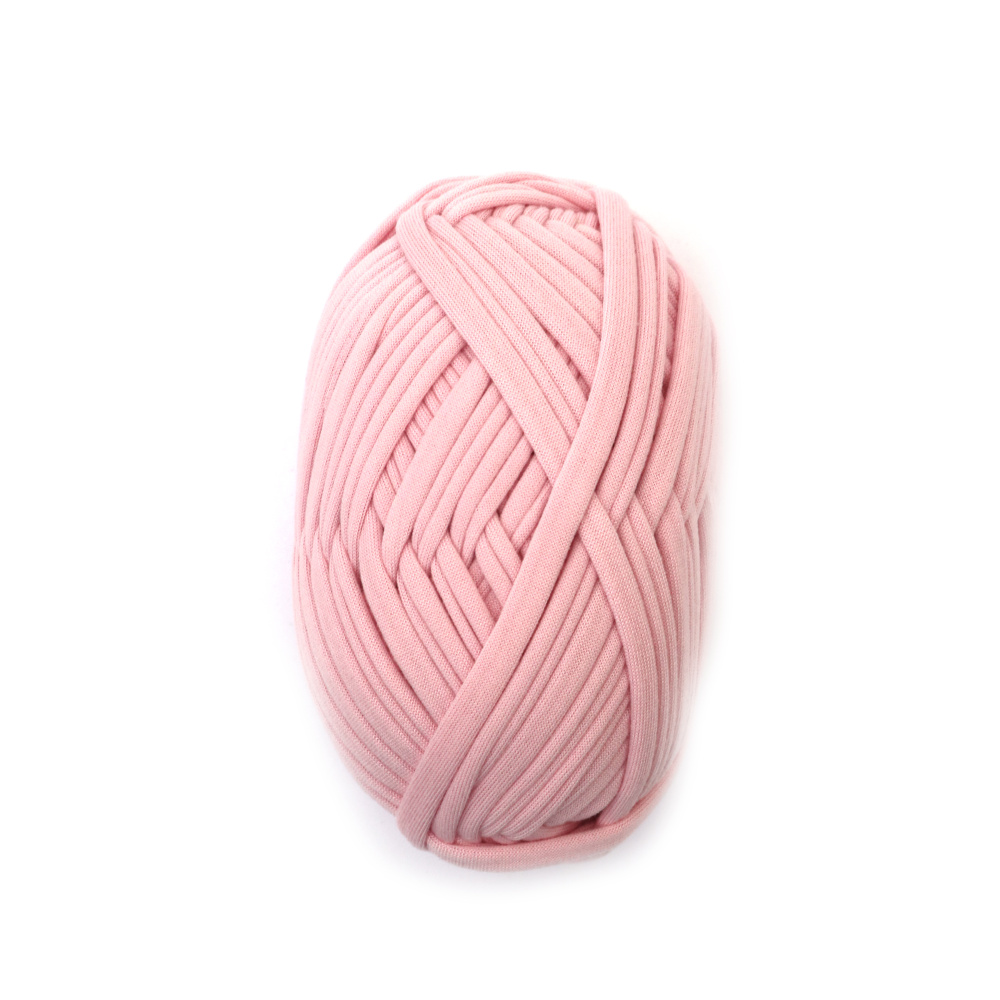 Light Pink Knitted Ribbon Yarn 100% Polyester – 100 g – Perfect for Crochet, Knitting and Creative DIY Projects