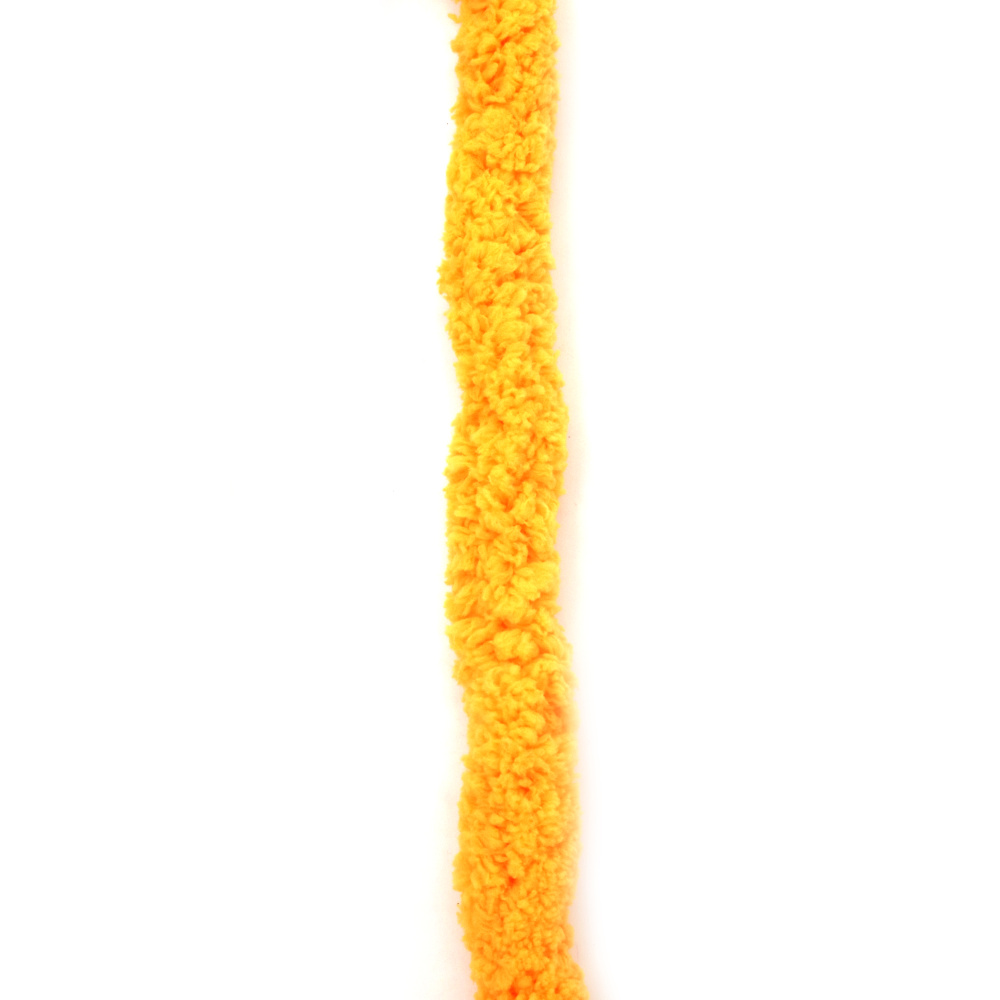 Fir de chenilă 100% poliester grosime 20 mm culoare galben ~240 grame -25 metri