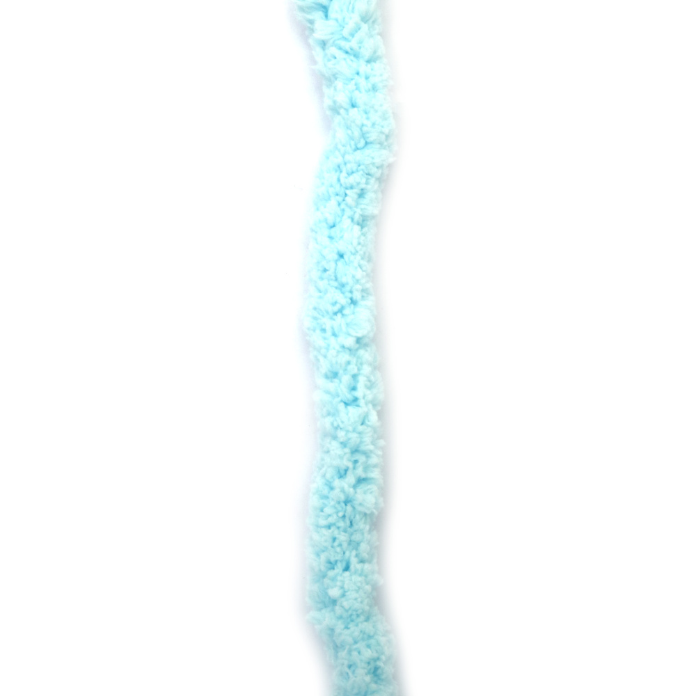 Fir de chenilă 100% poliester grosime 20 mm culoare albastru deschis ~240 grame -25 metri