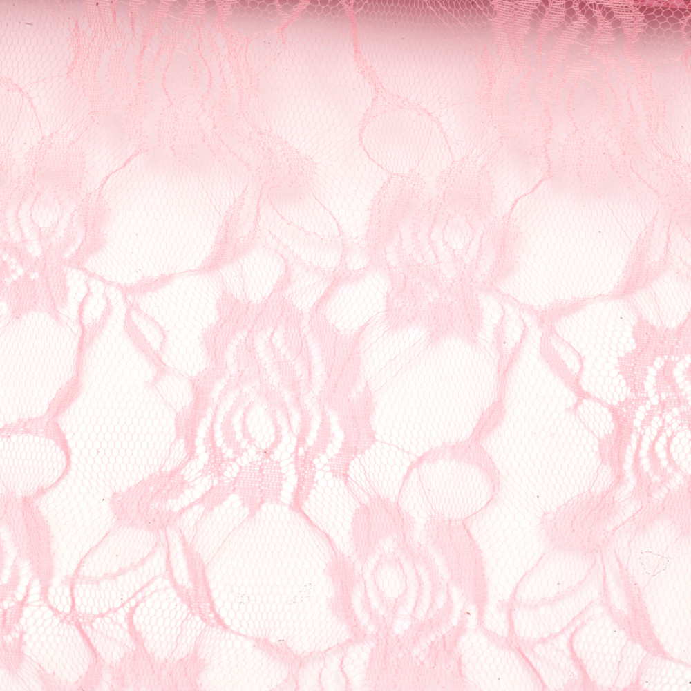 Tulle Lace Fabric / 48x450 cm / Pink