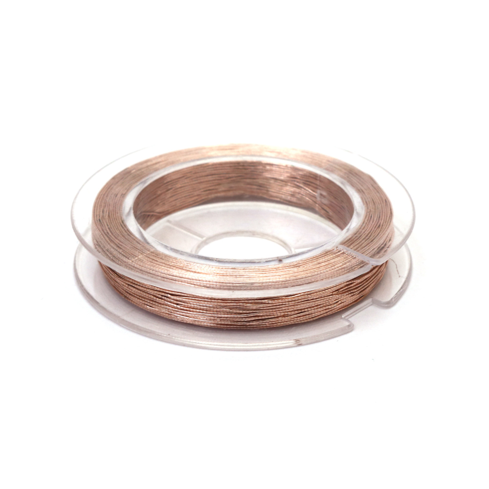 Braided Copper Lame Thread 0.3 mm – Elegant Metallic Craft Cord, ~30 m Roll