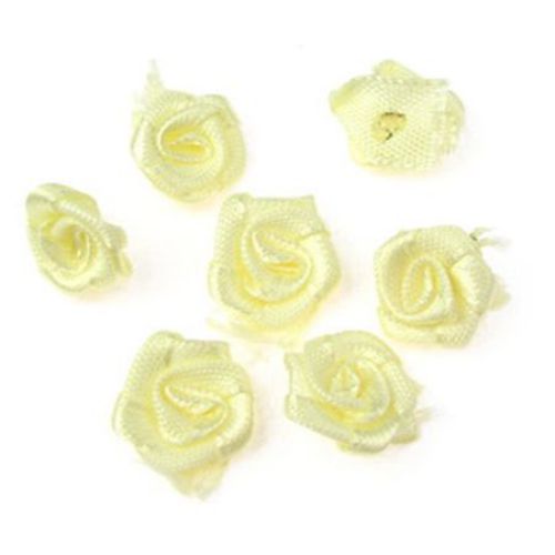 Rose 11 mm light yellow - 50 pieces