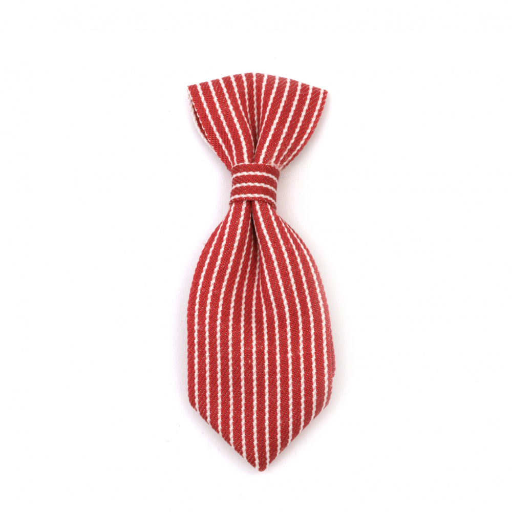 Decorative Textile Tie /  68~71x23~25x7~9.5 mm / Red - 2 pieces