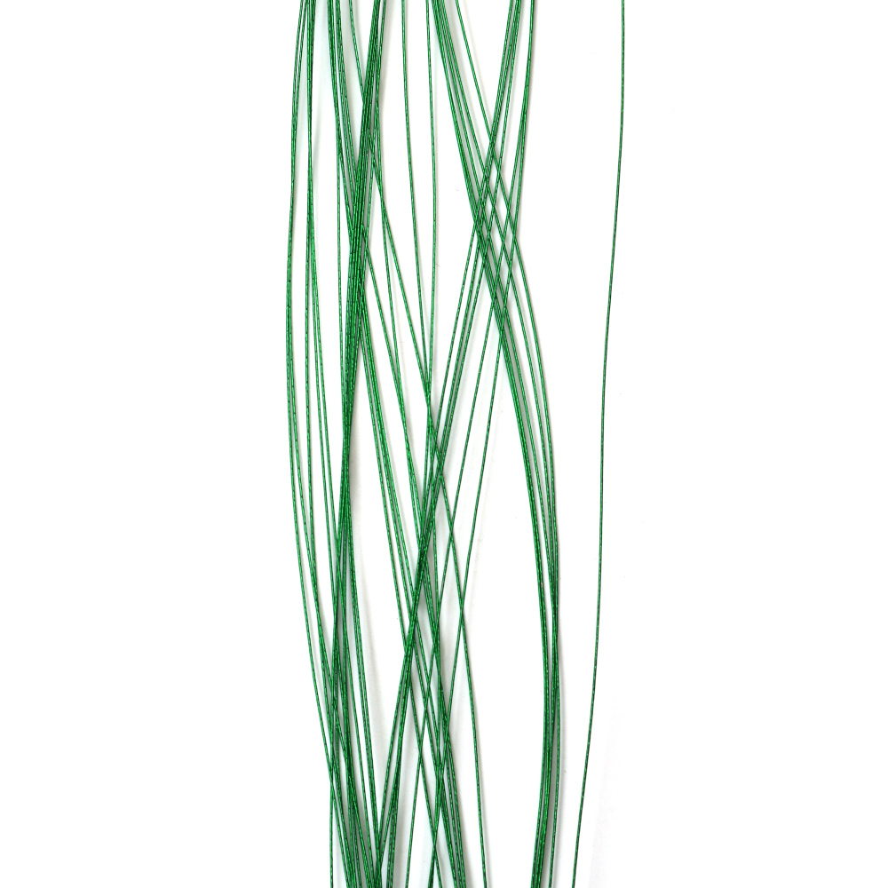 Sârmă pentru flori culoare verde 0.5 mm ~80 cm - 30 bucăți