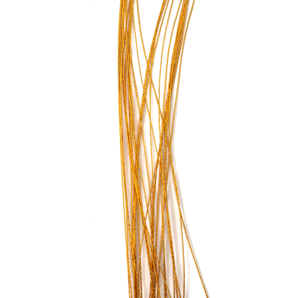 Sârmă pentru flori aurie 0.5 mm ~80 cm - 30 bucăți