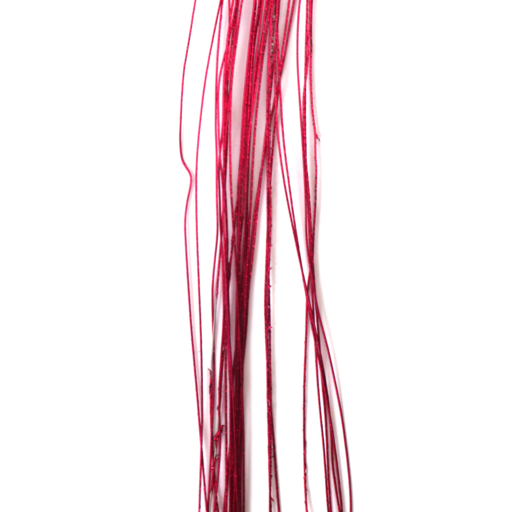 Sârmă pentru flori culoare ciclam 0.5 mm ~80 cm - 30 bucăți