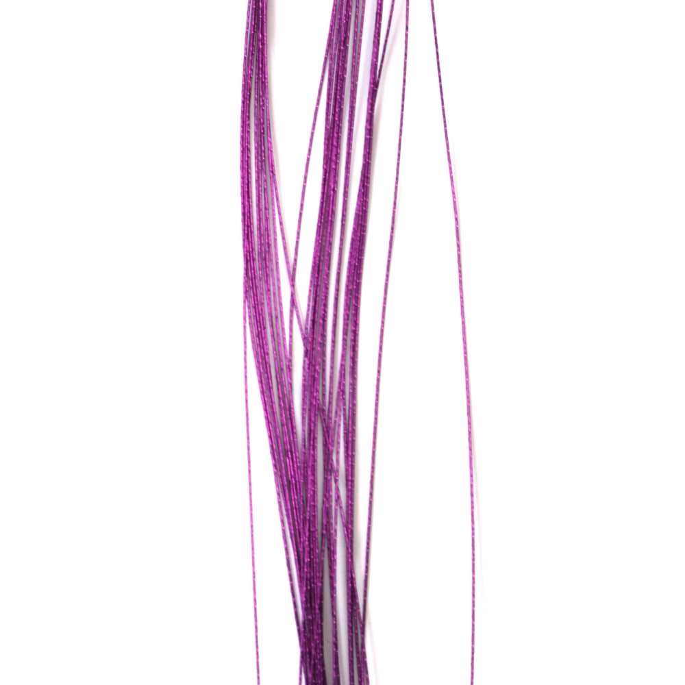 Sârmă pentru flori culoare mov 0.5 mm ~80 cm - 30 bucăți