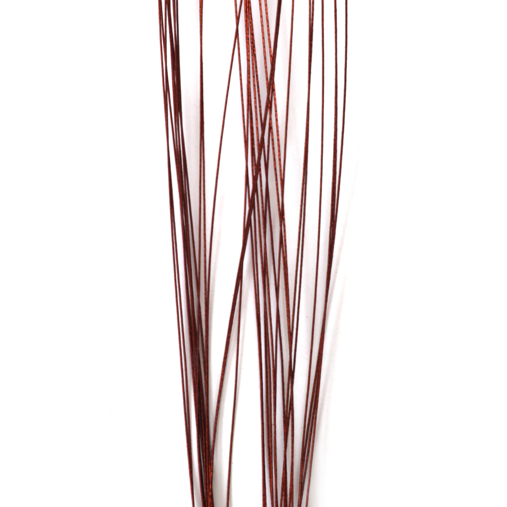 Sârmă pentru flori maro 0,5 mm ~80 cm - 30 bucăți