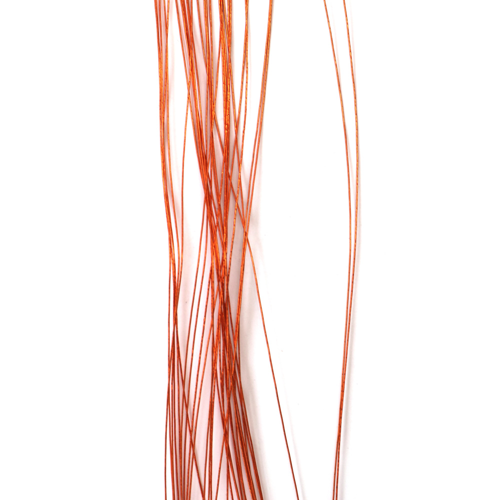 Sârmă pentru flori culoare cupru 0.5 mm ~80 cm - 30 bucăți