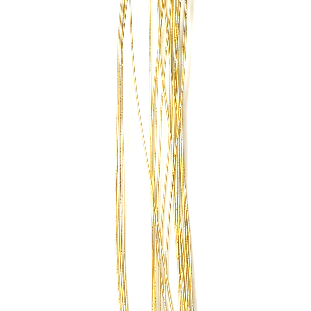 Sârmă pentru flori auriu deschis 0.9 mm ~82 cm - 20 bucăți