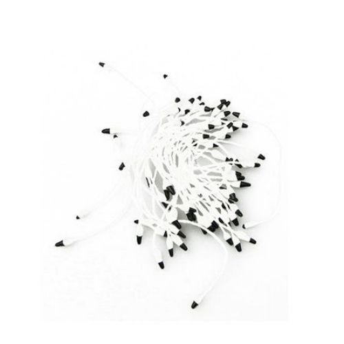 Stamens double-sided for Decoration 2x7x63 mm two-colored white and black ~144 pieces