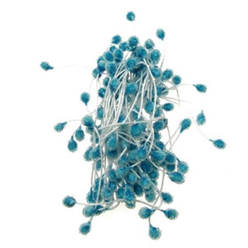 Захарни тичинки двустранни цвят син 5x7x57 мм ~65 броя