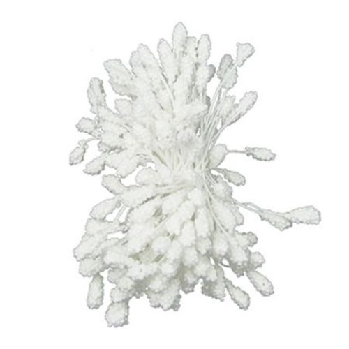 Styrofoam stamens  double-sided for Decoration 5x7x57 mm white ~80 pieces
