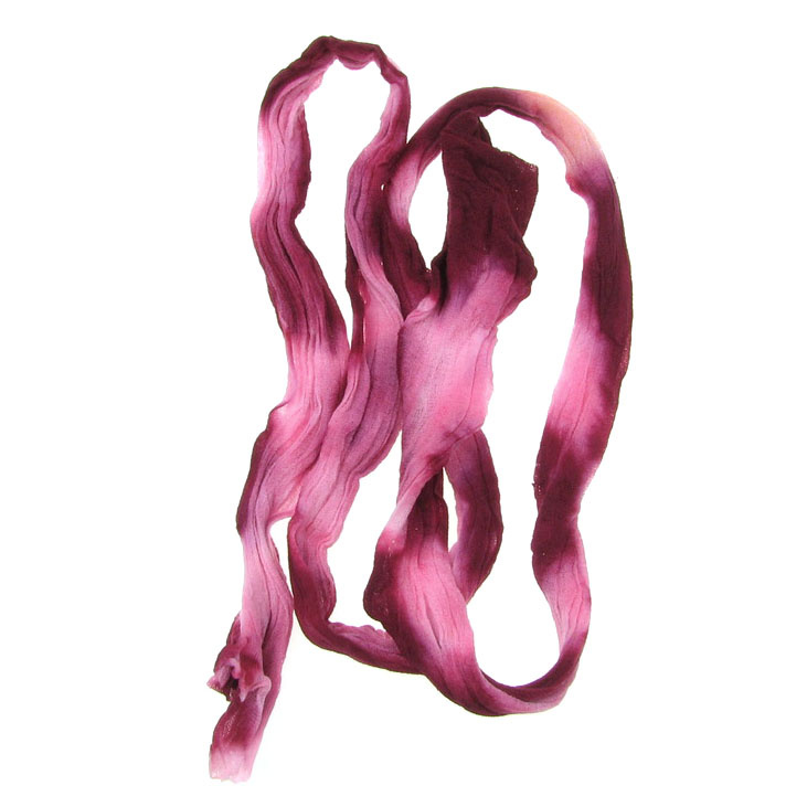 Polyester sleeve for nylon flowers /pantyhose type/ two-tone flowing pink-burgundy - package 5 pieces 