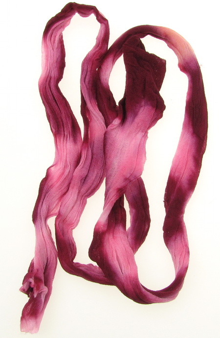 Manson din poliester pentru flori din nylon / tip dres  / pachet  tonuri roz-Bordeux -5 buc 