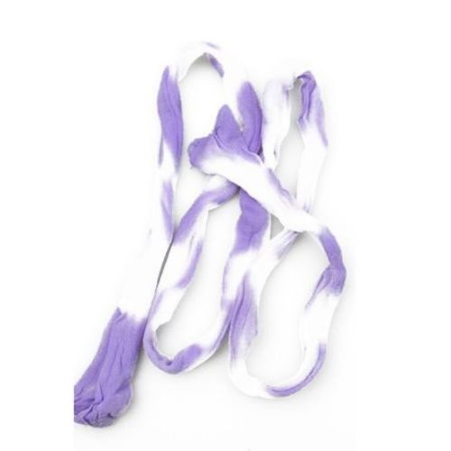 Полиестерен ръкав за найлонови цветя /тип чорапогащник/ двуцветен преливащ бяло-лилав светъл -пакет 5 броя