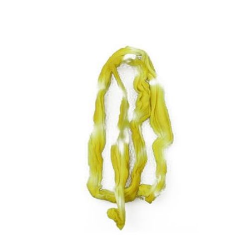 Polyester sleeve for nylon flowers /tights type/ translucent, two-tone mix white-yellow - - package 5 pieces