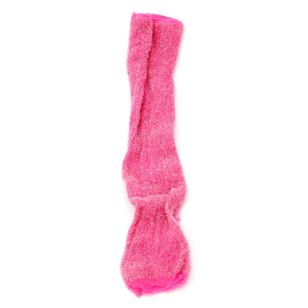 Полиестерен ръкав /тип чорапогащник/ розов с ламе -3 броя