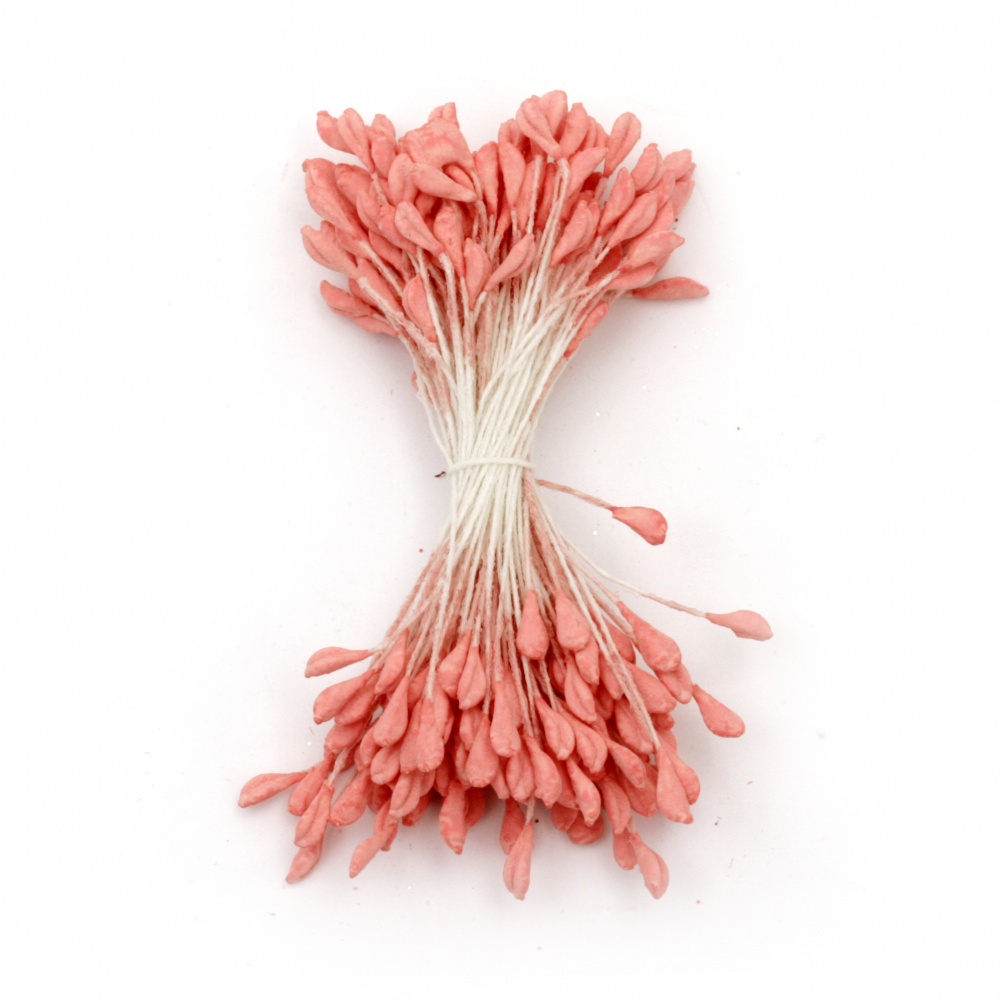 Stamens double-sided 3x5x60 mm color pink pastel ~130 pcs.