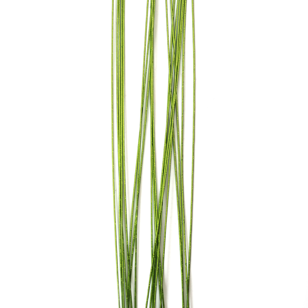 Sârmă pentru flori, culoare verde deschis, 0,9 mm ~82 cm - 20 bucăți