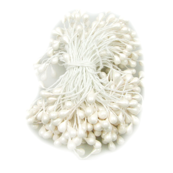 Stamens Pearl double-sided for Decoration 5x8x60 mm cream ~80 pieces