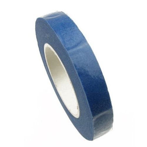 Floral tape from crepe for bouquet making and decoration 13 mm blue ~ 28 meters