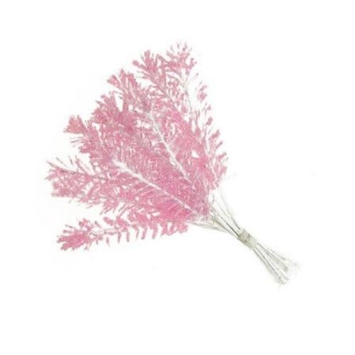 Flower twig 160x15 mm pink dark RAINBOW brocade -12 brocade