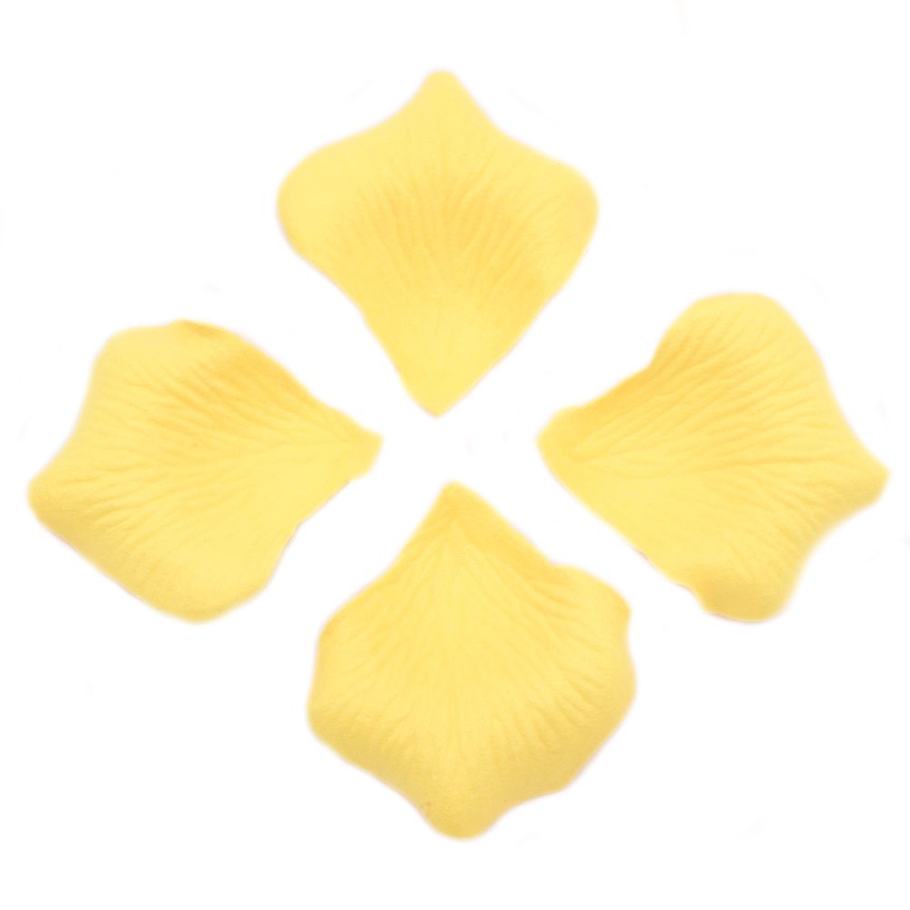Realistic Paper Leaves for Flower Making / Yellow - 144 pieces