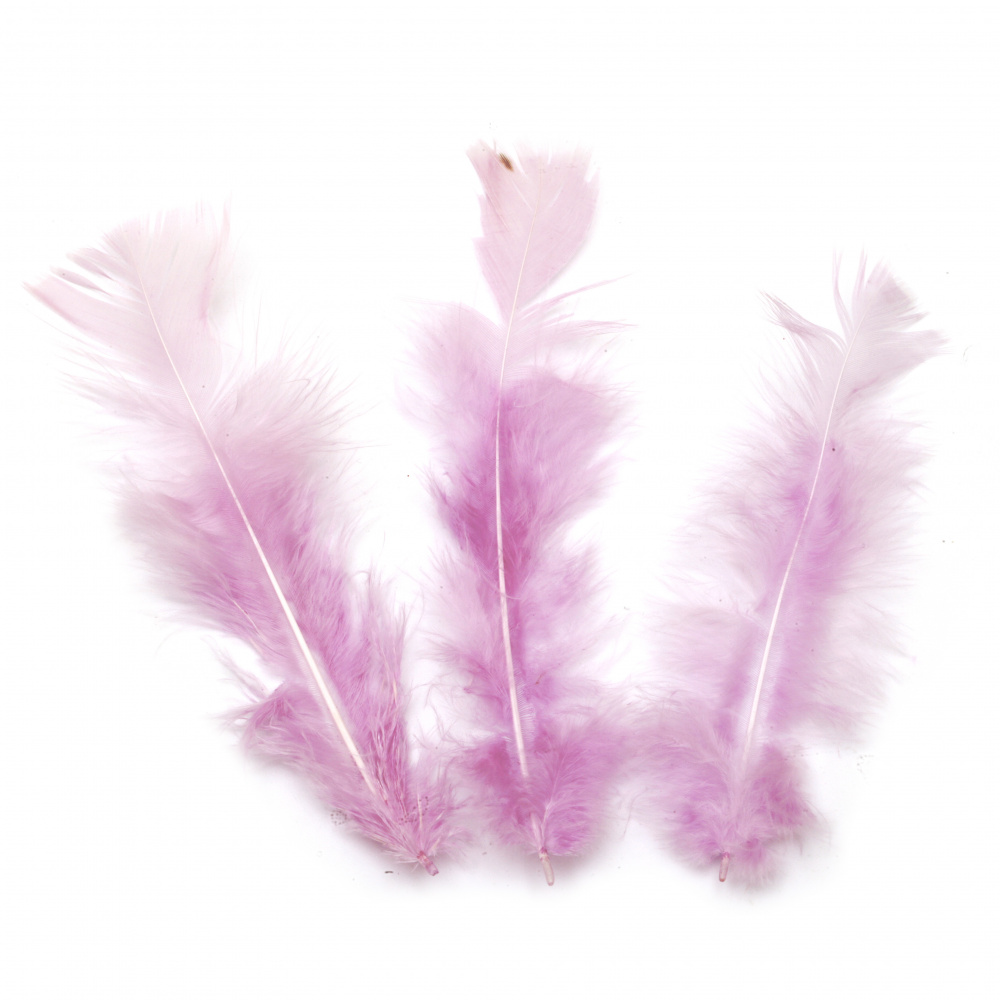 Feather for decoration 120~170x35~40 mm  pale purple - 10 pieces