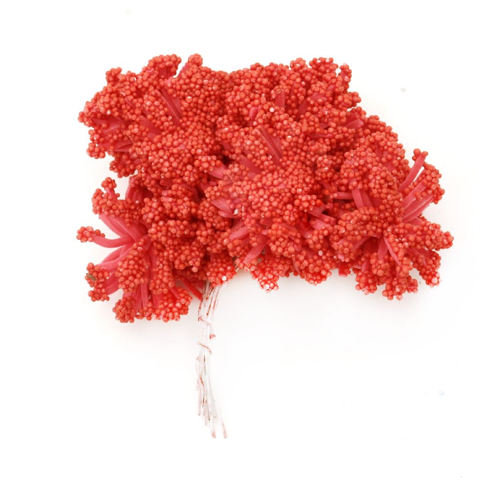 Bouquet of snow and rubber bush 85 mm red -12 pieces