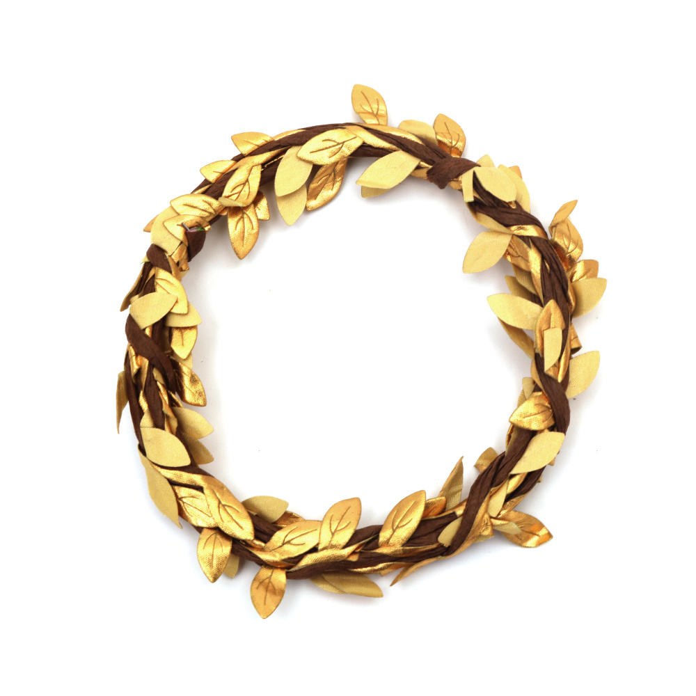 Wreath of Fabric and Wire / Color: Gold - 2 meters