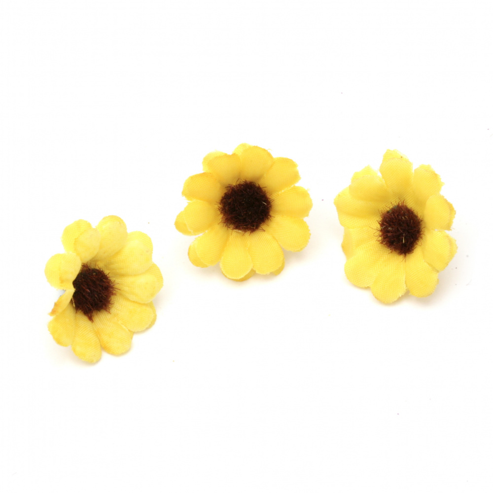 Sunflower Head with Stump for Installation, 30 mm - 20 pieces