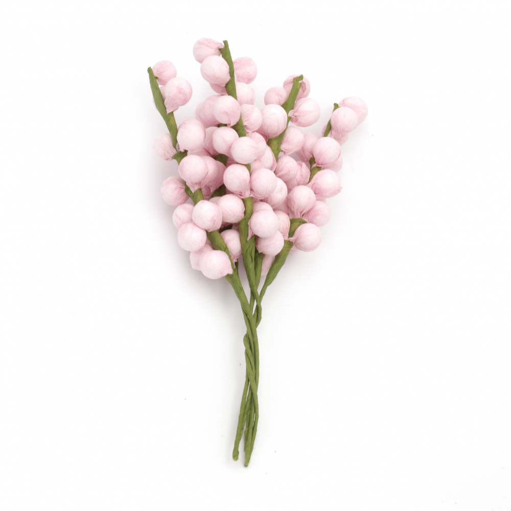 Flower twig styrofoam 20x150 mm color pink -5 pieces