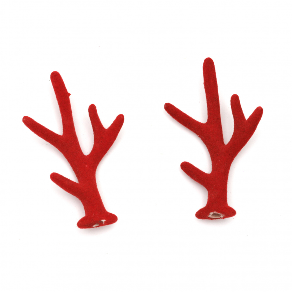 Figurine for decoration coral 75x40 mm color red - 5 pieces