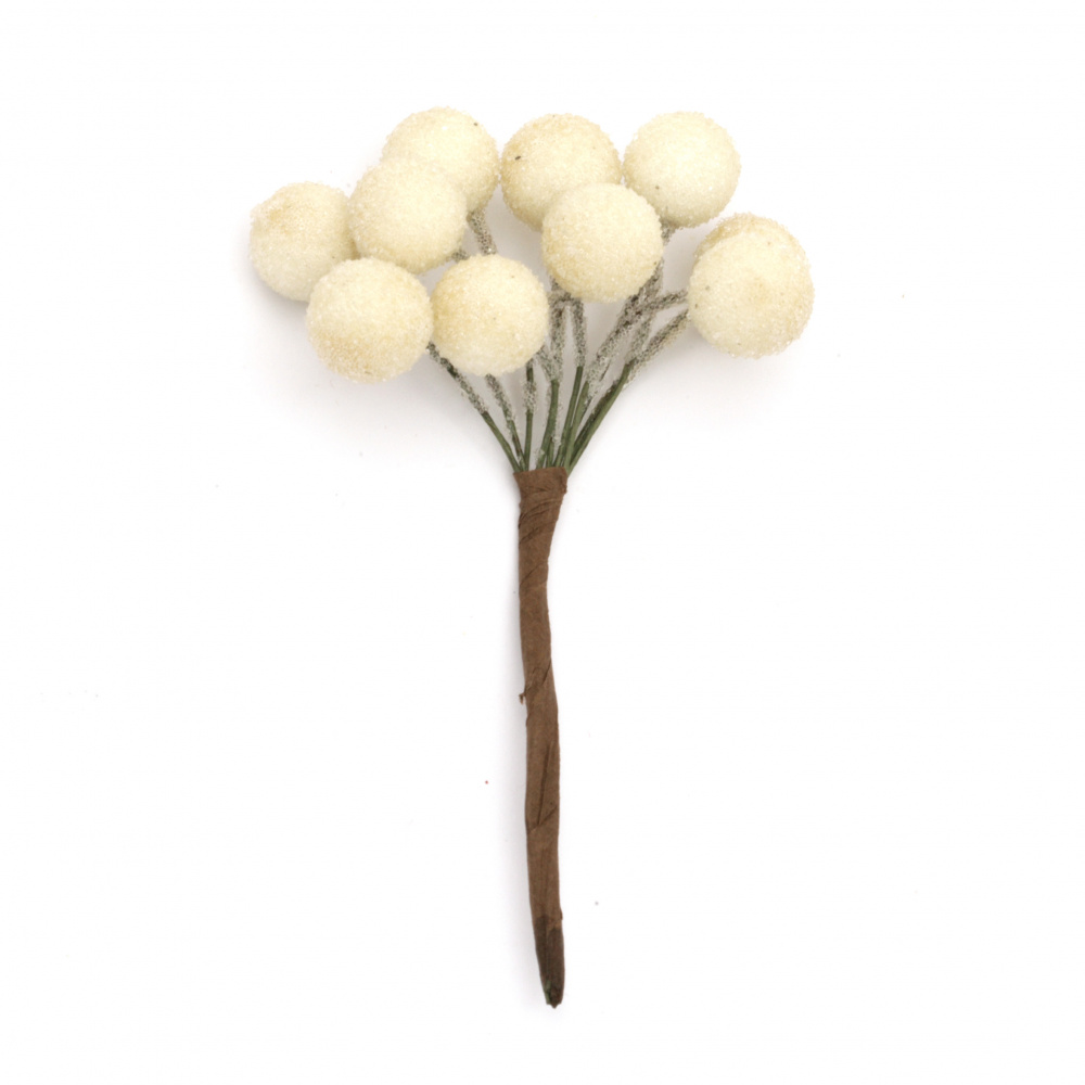 Stamens bouquet type sugar for Decoration 13x100 mm color ecru - 10 pieces