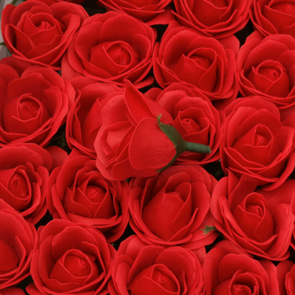 Сапунена ароматна роза цвят червен 40 мм