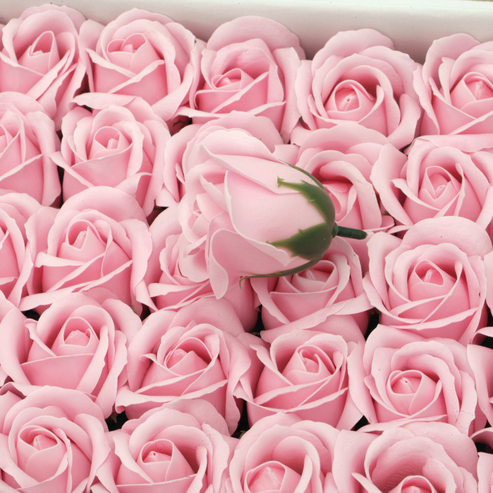 Сапунена ароматна роза цвят розов 50 мм 