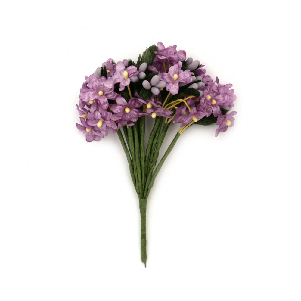 Bouquet of Purple Flowers 20x120 mm - 12 pieces