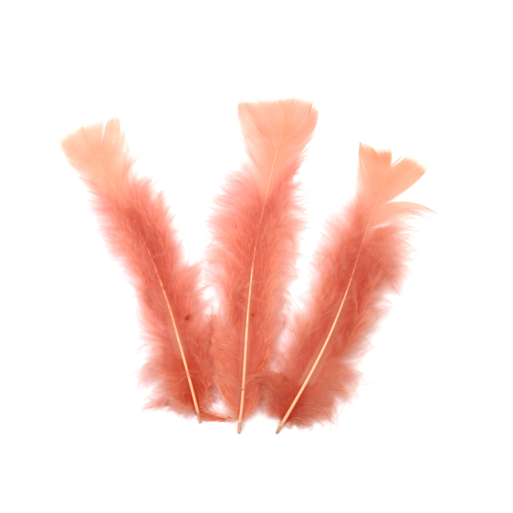 Pene decorative delicate 120–170 x 35–40 mm, roz pastel – set 10 buc. pentru proiecte romantice handmade, baby shower și decorațiuni elegante