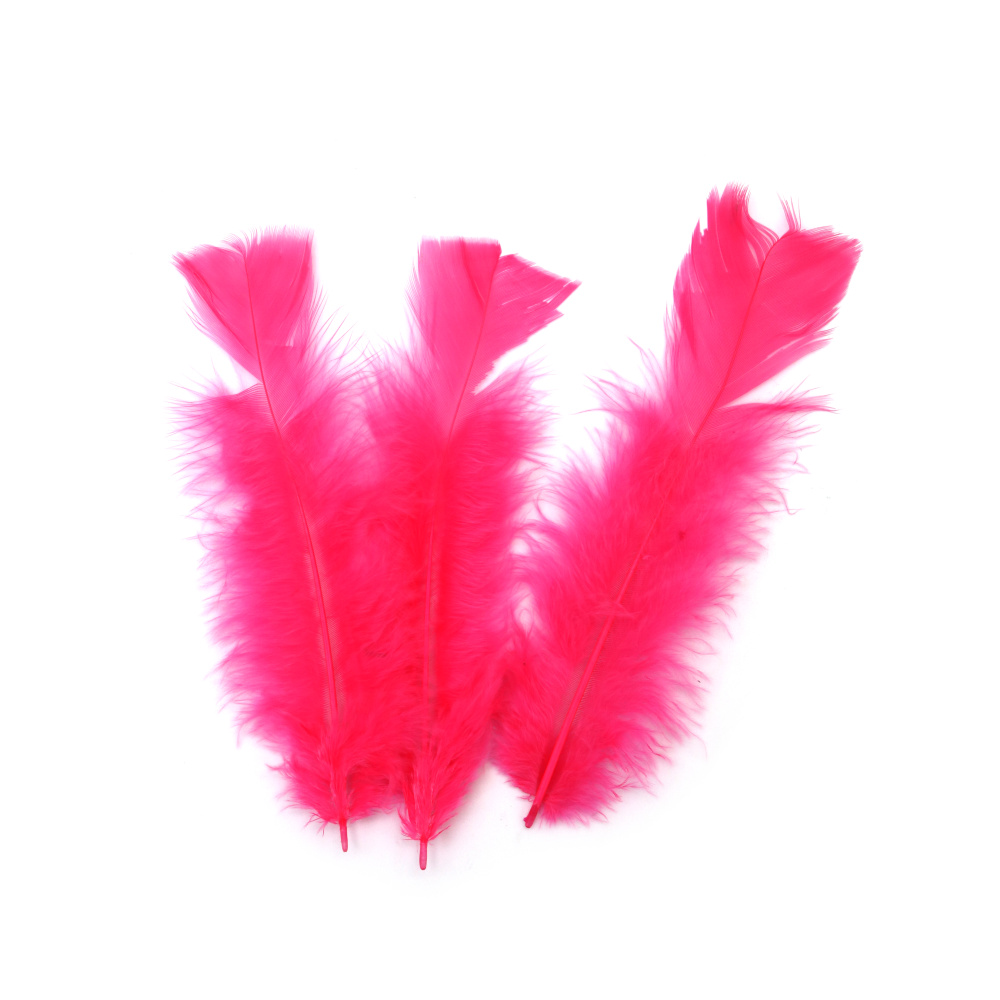 Pene decorative 120~170x35~40 mm – Roz electric, set de 10 bucăți pentru proiecte DIY îndrăznețe, decor petreceri și design vestimentar creativ